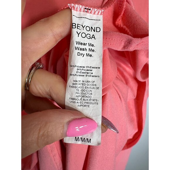 Beyond Yoga Featherweight Out & About Ruffle Mini Tier Dress Tier Peach-sz Mediu - Picture 6 of 11
